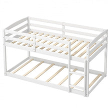 Load image into Gallery viewer, Gray Children&#39;s Bunk Bed with Guardrail and Ladder
