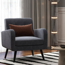 Load image into Gallery viewer, Modern Minimalist Upholstered Armchair with Plush Comfy Accent Cushions
