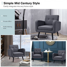 Load image into Gallery viewer, Modern Minimalist Upholstered Armchair with Plush Comfy Accent Cushions

