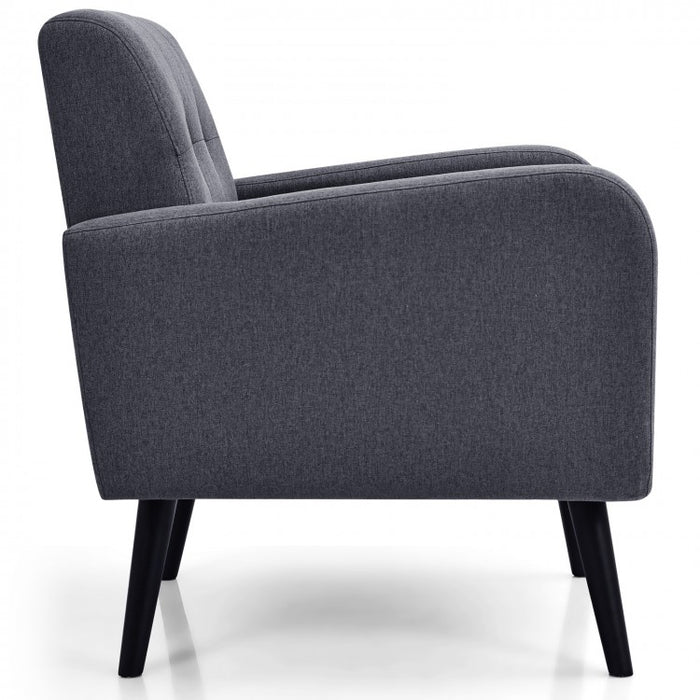 Modern Minimalist Upholstered Armchair with Plush Comfy Accent Cushions