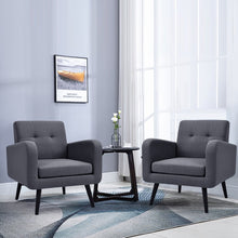 Load image into Gallery viewer, Modern Minimalist Upholstered Armchair with Plush Comfy Accent Cushions
