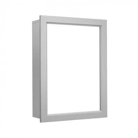 Gray Single-Door Mirror Bathroom Vanity Cabinet