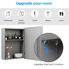 Load image into Gallery viewer, Gray Single-Door Mirror Bathroom Vanity Cabinet
