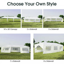 Load image into Gallery viewer, 10 x 30 Ft Outdoor Canopy Tent with 2 Entrances and 6 Removable Side Walls
