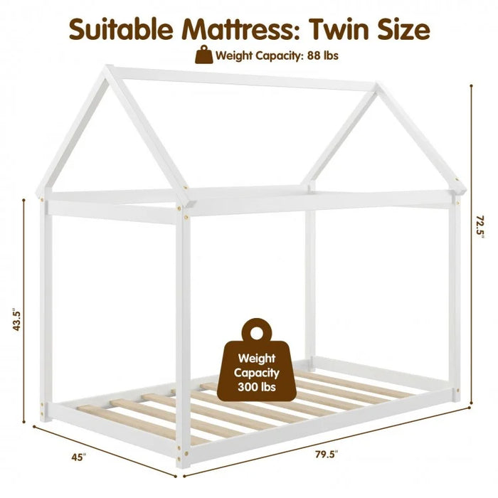 Roof Structure Frame Twin Size Kids Bed Frame