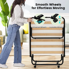 Load image into Gallery viewer, Portable Folding Double Bed with Foam Mattress and Casters

