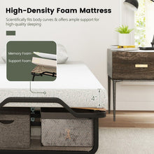 Load image into Gallery viewer, Portable Folding Double Bed with Foam Mattress and Casters
