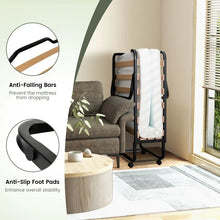 Load image into Gallery viewer, Portable Folding Double Bed with Foam Mattress and Casters
