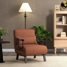 Load image into Gallery viewer, Multifunctional 6-Position Convertible Sofa Bed Lounge Chair with Pillows
