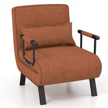 Load image into Gallery viewer, Multifunctional 6-Position Convertible Sofa Bed Lounge Chair with Pillows
