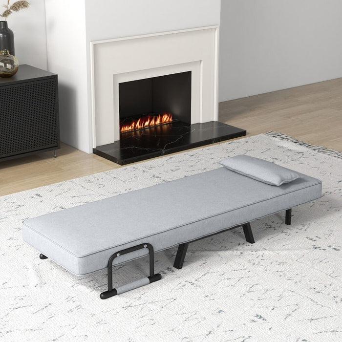 Multifunctional Convertible Sofa Bed Lounger with Armrests and Pillows
