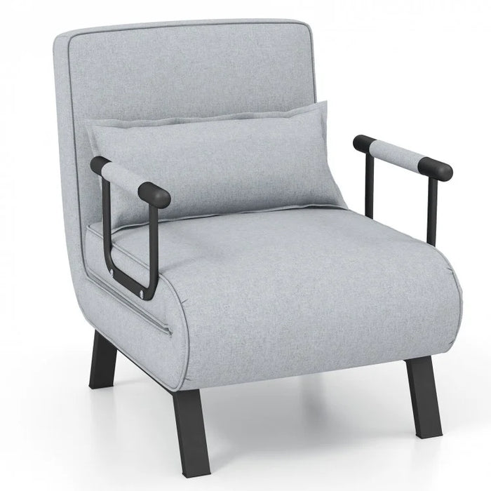 Multifunctional Convertible Sofa Bed Lounger with Armrests and Pillows