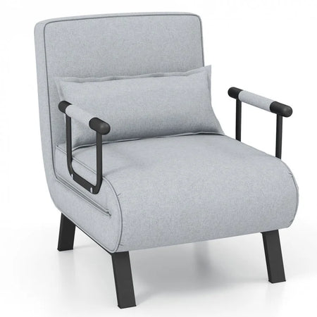 Multifunctional Convertible Sofa Bed Lounger with Armrests and Pillows