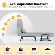 Load image into Gallery viewer, Multifunctional Convertible Sofa Bed Lounger with Armrests and Pillows
