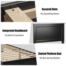 Load image into Gallery viewer, Vintage Farmhouse Black High Headboard Twin Bed Frame
