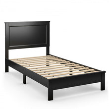 Load image into Gallery viewer, Vintage Farmhouse Black High Headboard Twin Bed Frame
