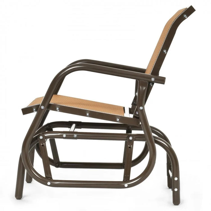 Outdoor Patio Swing Chair with Armrests - Rocking Chair for Relaxation
