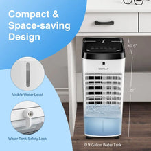 Load image into Gallery viewer, 3-in-1 Evaporative Air Cooler with Fan 3.5L Water Tank and 2-12 Hour Timer
