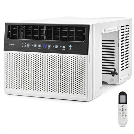 10000/12000 BTU Window Air Conditioner with 6 Modes, LED Display, Remote Control, and 24-Hour Timer