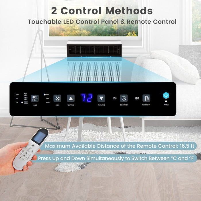 10000/12000 BTU Window Air Conditioner with 6 Modes, LED Display, Remote Control, and 24-Hour Timer