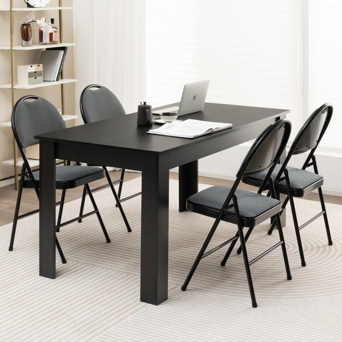 Portable Gray Padded Folding Office Chair