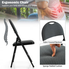 Load image into Gallery viewer, Portable Gray Padded Folding Office Chair
