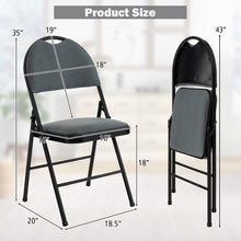 Load image into Gallery viewer, Portable Gray Padded Folding Office Chair
