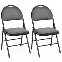 Charger l&#39;image dans la galerie, Portable Gray Padded Folding Office Chair
