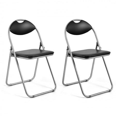 Black Minimalist Portable Folding Dining Chairs Furniture Set