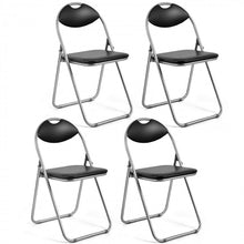 Load image into Gallery viewer, Black Minimalist Portable Folding Dining Chairs Furniture Set

