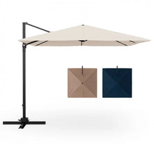 Charger l&#39;image dans la galerie, 9.5 Ft Square Outdoor Pool Patio Rotating Cantilever Umbrella
