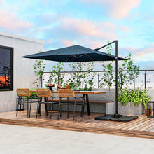 Charger l&#39;image dans la galerie, 9.5 Ft Square Outdoor Pool Patio Rotating Cantilever Umbrella
