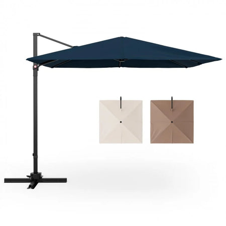 9.5 Ft Square Outdoor Pool Patio Rotating Cantilever Umbrella