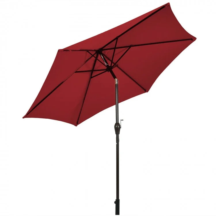 9 Ft Outdoor Patio Umbrella, Adjustable Tilt, Wind-Resistant, Sturdy