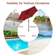 Load image into Gallery viewer, 9 Ft Outdoor Patio Umbrella, Adjustable Tilt, Wind-Resistant, Sturdy
