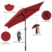 Load image into Gallery viewer, 9 Ft Outdoor Patio Umbrella, Adjustable Tilt, Wind-Resistant, Sturdy

