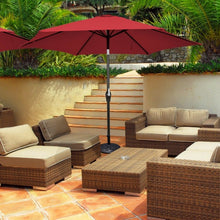 Load image into Gallery viewer, 9 Ft Outdoor Patio Umbrella, Adjustable Tilt, Wind-Resistant, Sturdy
