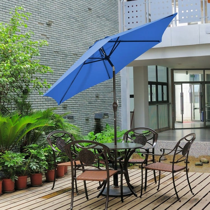 9 Ft Outdoor Patio Umbrella, Adjustable Tilt, Wind-Resistant, Sturdy