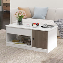 Load image into Gallery viewer, Modern Minimalist White Coffee Table with Lift-Top and Storage Cabinet - Suitable for Living Room and Office
