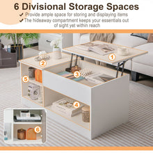 Load image into Gallery viewer, Modern Minimalist White Coffee Table with Lift-Top and Storage Cabinet - Suitable for Living Room and Office
