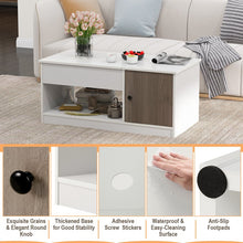 Load image into Gallery viewer, Modern Minimalist White Coffee Table with Lift-Top and Storage Cabinet - Suitable for Living Room and Office
