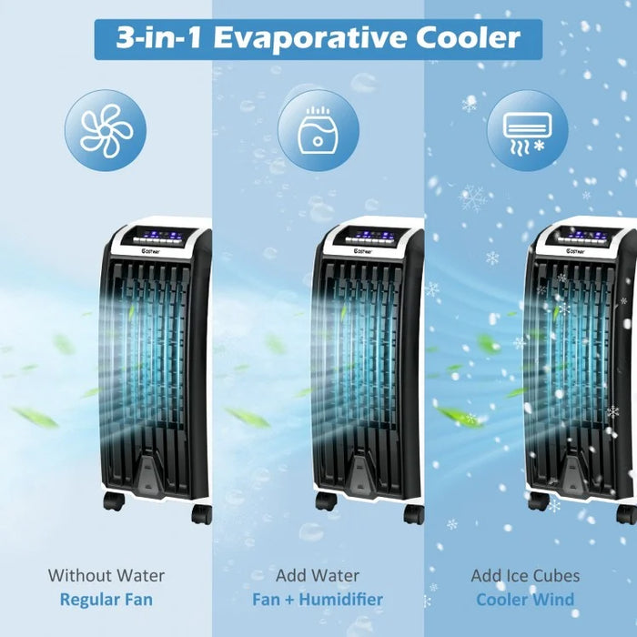 Costway Portable Air Cooler with 2 Ice Crystal Trays
