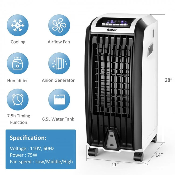 Costway Portable Air Cooler with 2 Ice Crystal Trays