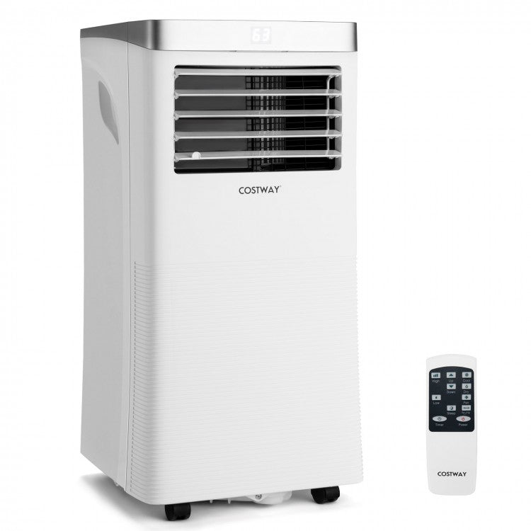 10000 BTU White Portable Air Conditioner with Dehumidifier