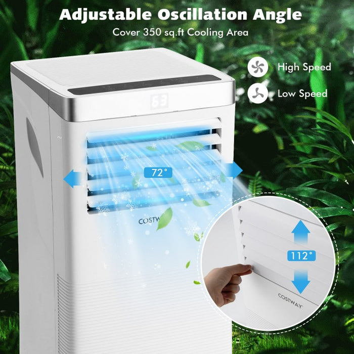 10000 BTU White Portable Air Conditioner with Dehumidifier