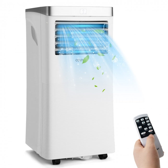 10000 BTU White Portable Air Conditioner with Dehumidifier