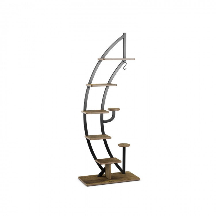 6-Tier Living Room Storage Shelf for Plants, Decor, and Display