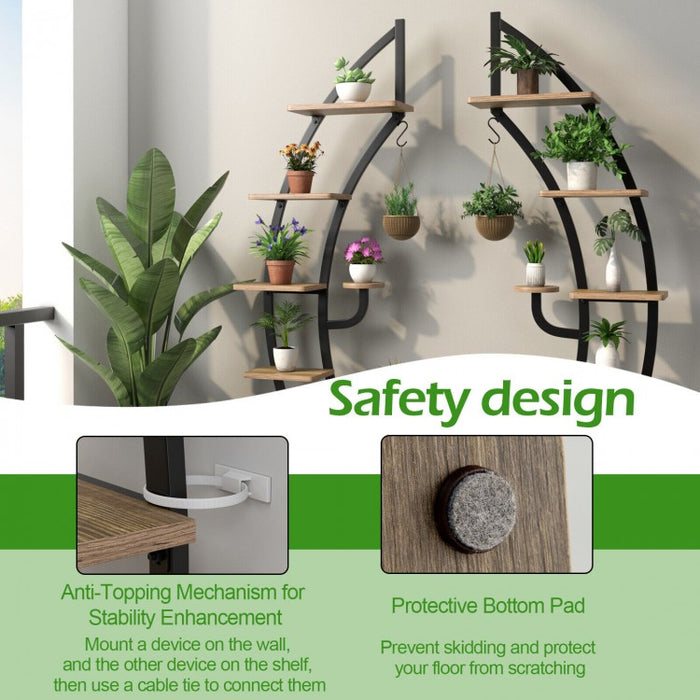 6-Tier Living Room Storage Shelf for Plants, Decor, and Display