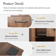 Load image into Gallery viewer, Vintage Open-Concept Bedside Table with Drawers - Bedroom Furniture
