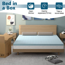 Charger l&#39;image dans la galerie, 4-Inch Blue Gel-Infused High-Resilience Memory Foam Mattress
